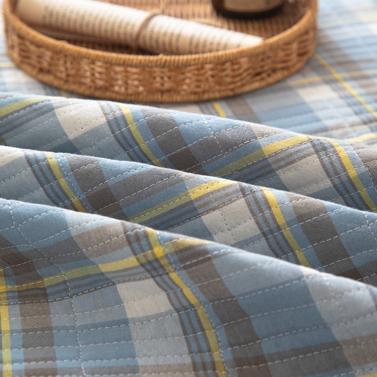 91家纺网 家纺一手货源 找家纺 （总）简宜家居（朝初家纺） 2025新款全棉纯棉色织水洗棉床盖