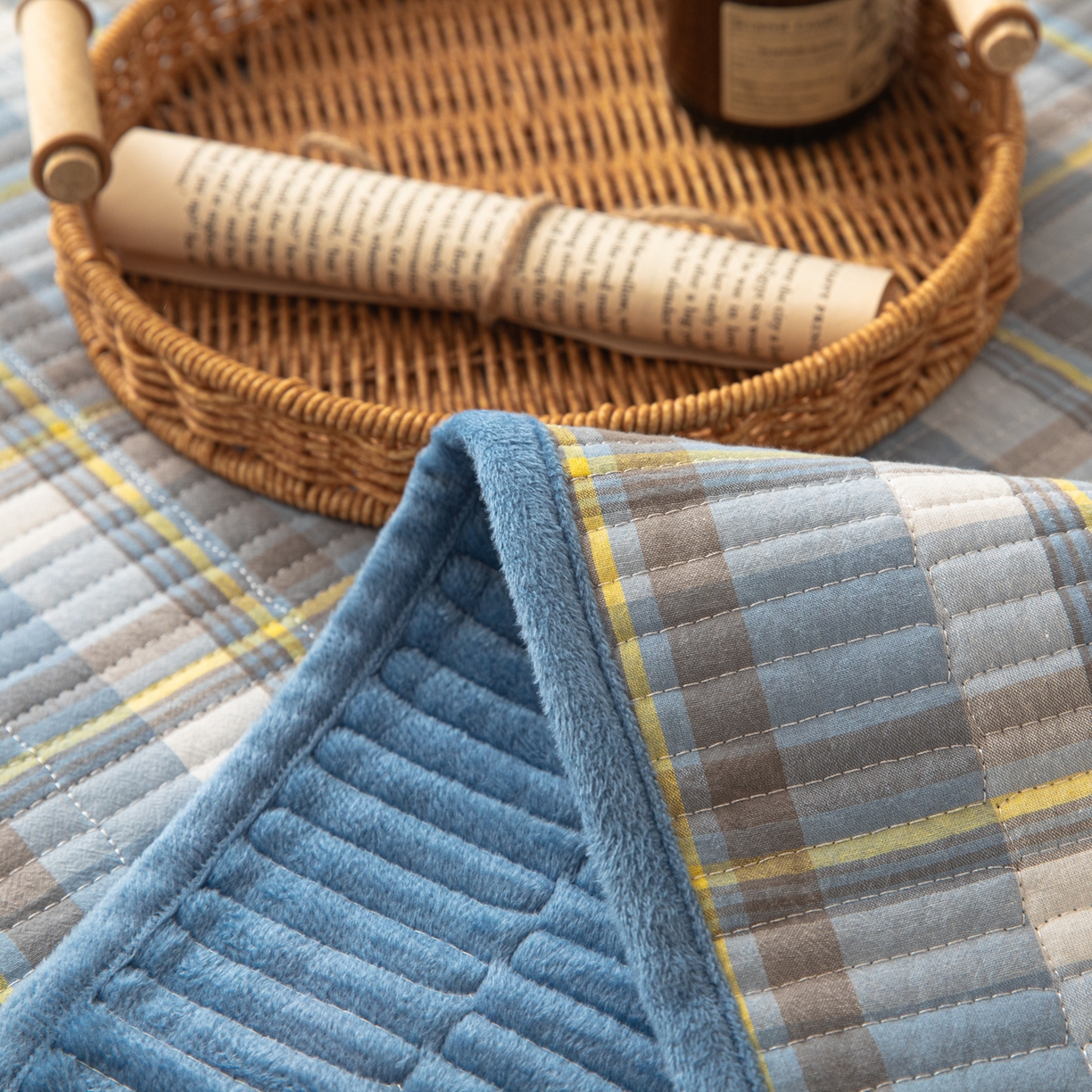 91家纺网 家纺一手货源 找家纺 （总）简宜家居（朝初家纺） 2025新款全棉纯棉色织水洗棉床盖