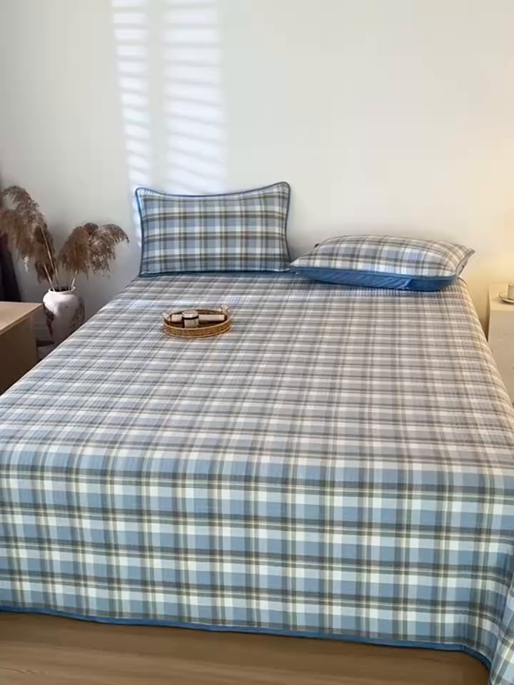 91家纺网 家纺一手货源 找家纺 （总）简宜家居（朝初家纺） 2025新款全棉纯棉色织水洗棉床盖