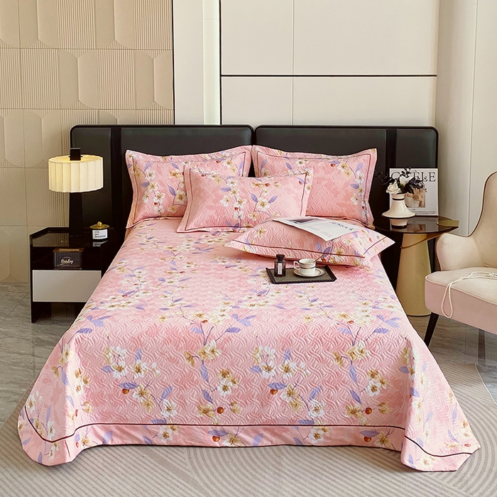 91家纺网 家纺一手货源 找家纺 （总）畅畅家纺 2025春夏款13372全棉纯棉活性印花床盖夹棉加厚绗缝防滑床罩