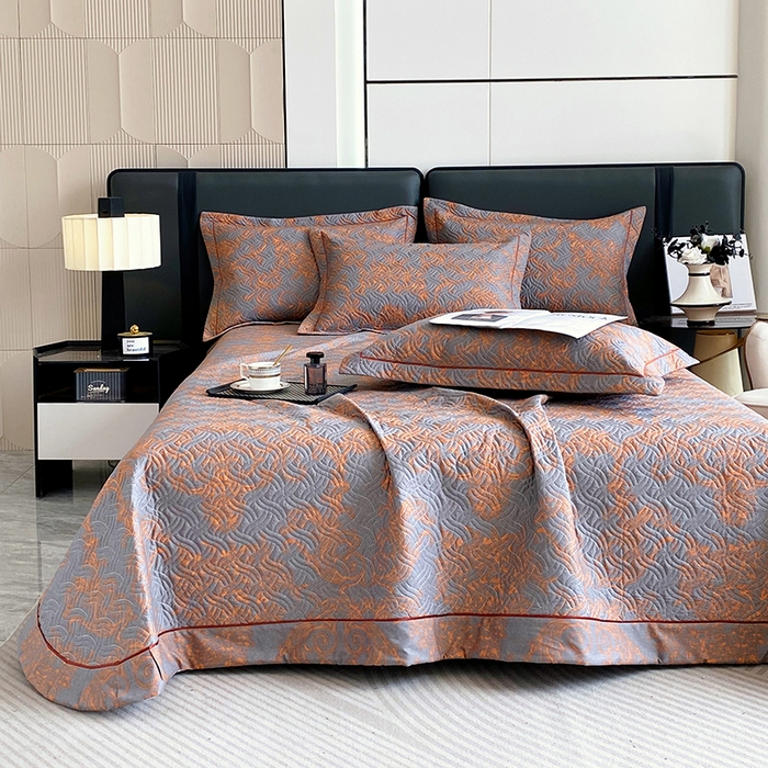 91家纺网 家纺一手货源 找家纺 畅畅家纺 2025春夏款13372全棉纯棉活性印花床盖夹棉加厚绗缝防滑床罩 布鲁斯