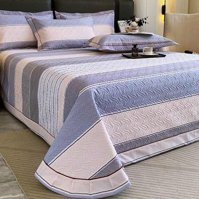 91家纺网 家纺一手货源 找家纺 畅畅家纺 2025春夏款13372全棉纯棉活性印花床盖夹棉加厚绗缝防滑床罩 芙光