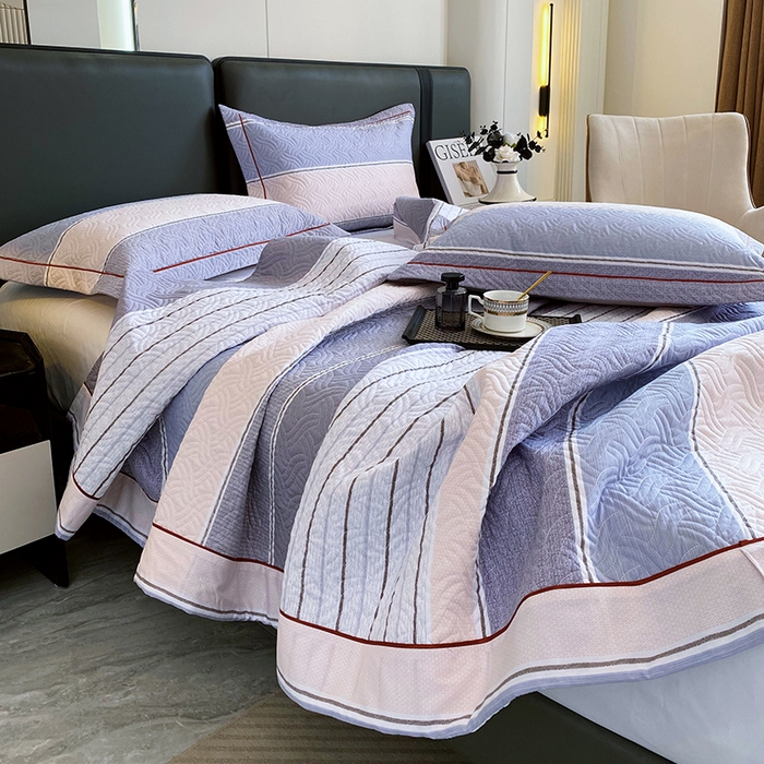 91家纺网 家纺一手货源 找家纺 畅畅家纺 2025春夏款13372全棉纯棉活性印花床盖夹棉加厚绗缝防滑床罩 芙光