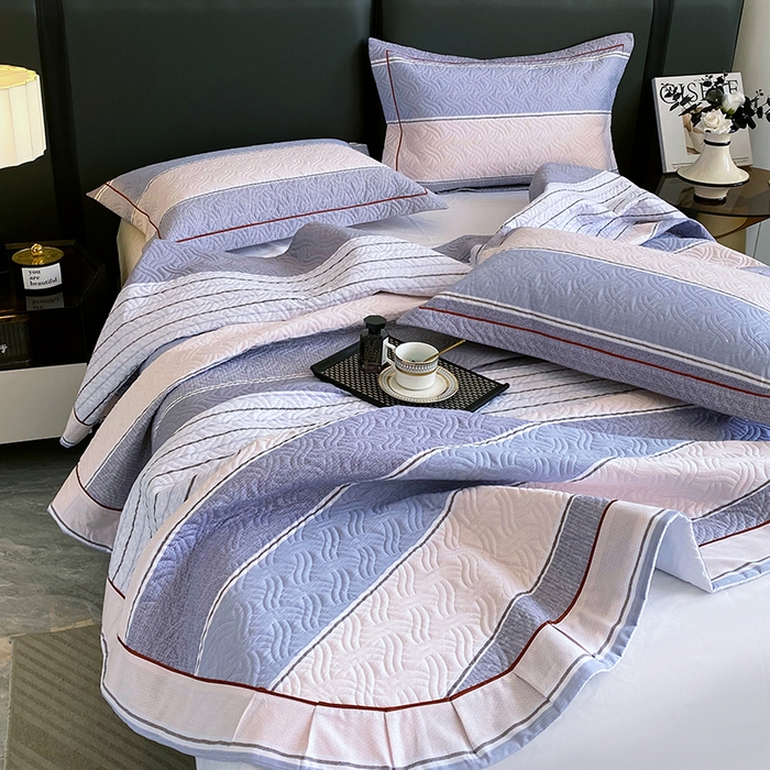 91家纺网 家纺一手货源 找家纺 畅畅家纺 2025春夏款13372全棉纯棉活性印花床盖夹棉加厚绗缝防滑床罩 芙光