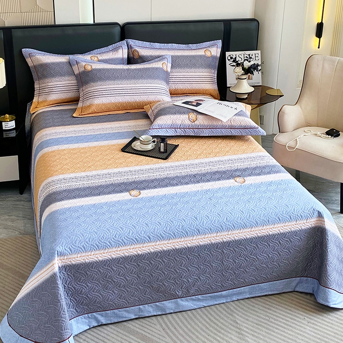 91家纺网 家纺一手货源 找家纺 畅畅家纺 2025春夏款13372全棉纯棉活性印花床盖夹棉加厚绗缝防滑床罩 漫生活