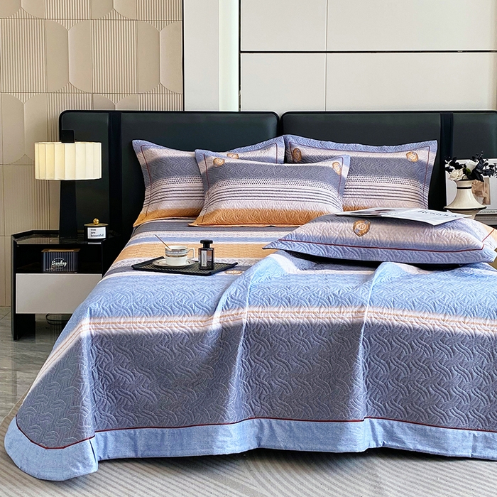 91家纺网 家纺一手货源 找家纺 畅畅家纺 2025春夏款13372全棉纯棉活性印花床盖夹棉加厚绗缝防滑床罩 漫生活