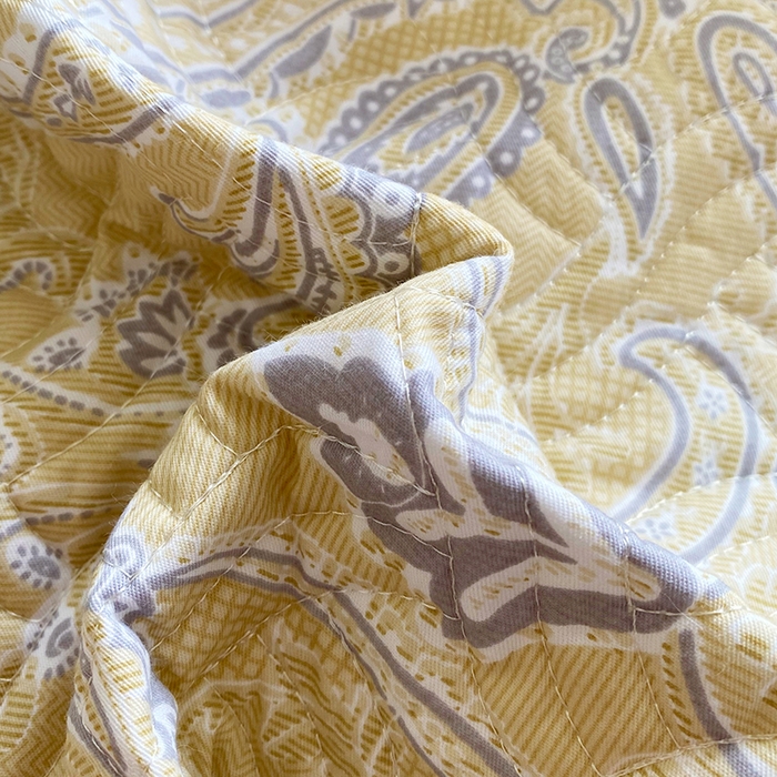 91家纺网 家纺一手货源 找家纺 畅畅家纺 2025春夏款13372全棉纯棉活性印花床盖夹棉加厚绗缝防滑床罩 米拉