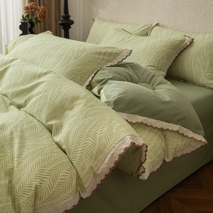 91家纺网 家纺一手货源 找家纺 （总）优米家纺 2025新款A类加厚全棉纯棉磨毛提花四件套（提供买家秀）