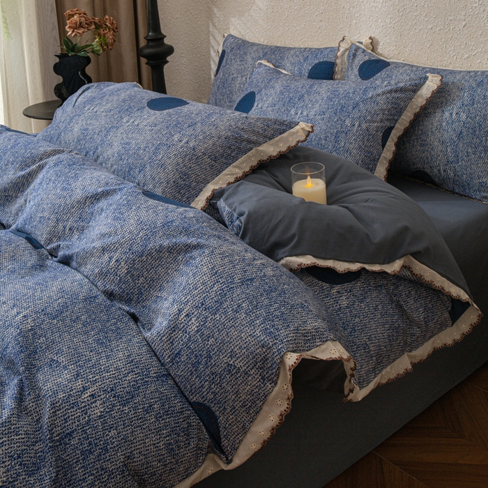 91家纺网 家纺一手货源 找家纺 （总）优米家纺 2025新款A类加厚全棉纯棉磨毛提花四件套（提供买家秀）