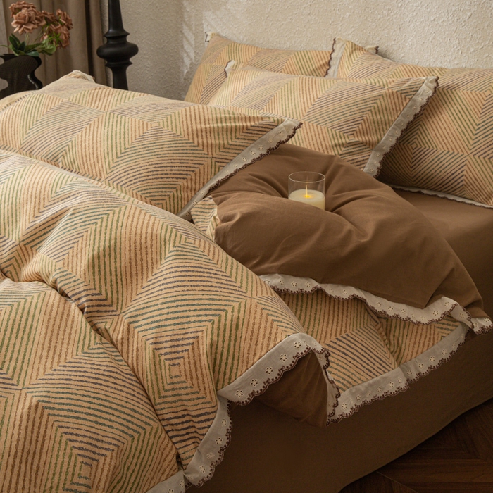 91家纺网 家纺一手货源 找家纺 （总）优米家纺 2025新款A类加厚全棉纯棉磨毛提花四件套（提供买家秀）