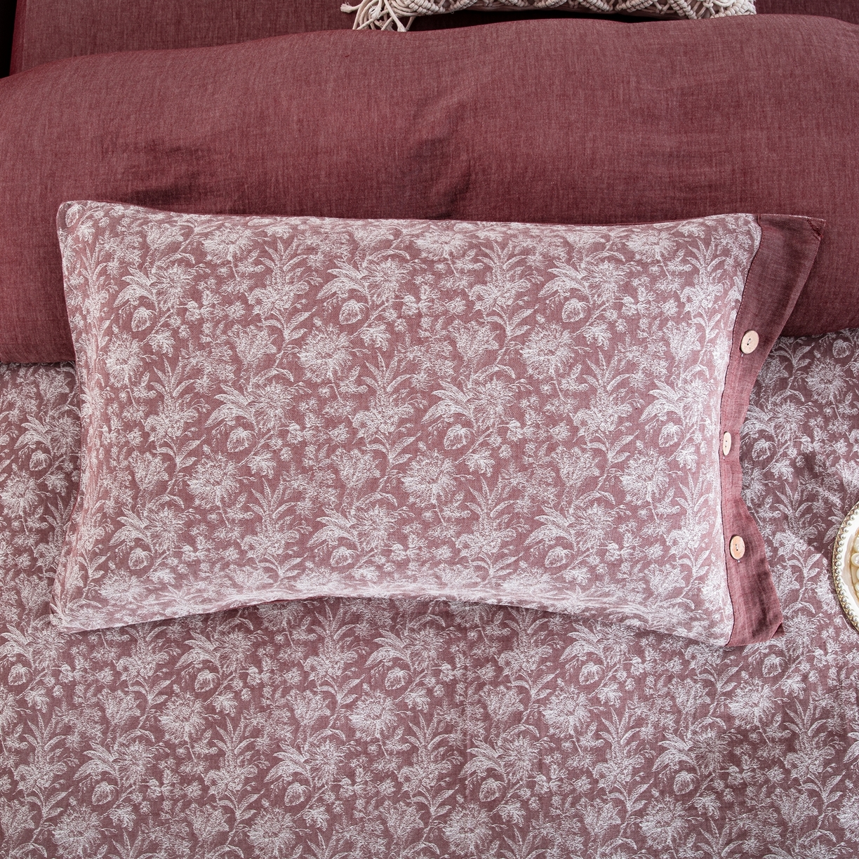 91家纺网 家纺一手货源 找家纺 （总）双层纱家居 2025新款全棉色织提花四件套-风华正茂