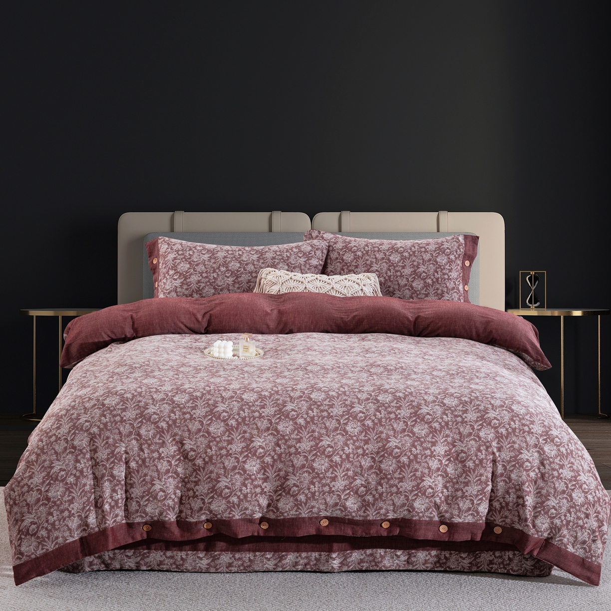 （总）双层纱家居 2025新款全棉色织提花四件套-风华正茂