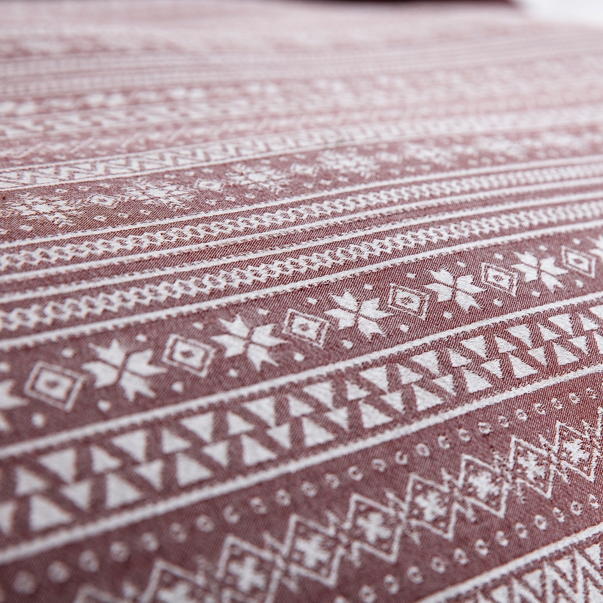 91家纺网 家纺一手货源 找家纺 双层纱家居 2025新款全棉色织提花四件套-布拉格 布拉格-豆沙