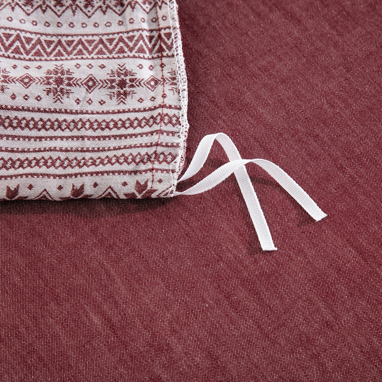 91家纺网 家纺一手货源 找家纺 双层纱家居 2025新款全棉色织提花四件套-布拉格 布拉格-豆沙