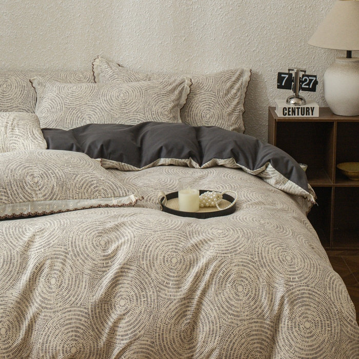 91家纺网 家纺一手货源 找家纺 优米家纺 2025新款A类加厚全棉纯棉磨毛提花四件套（提供买家秀） 布里奥