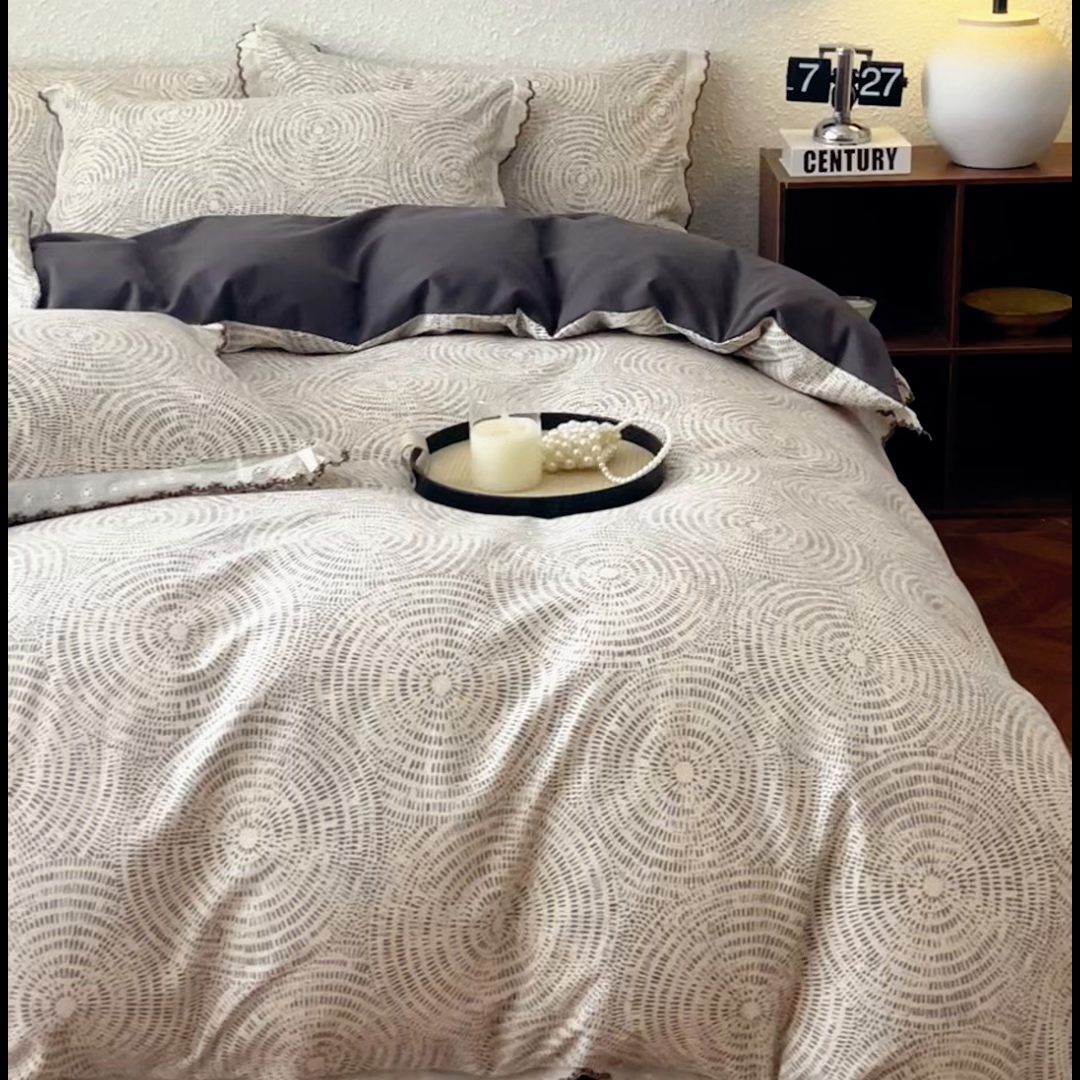 91家纺网 家纺一手货源 找家纺 优米家纺 2025新款A类加厚全棉纯棉磨毛提花四件套（提供买家秀） 布里奥