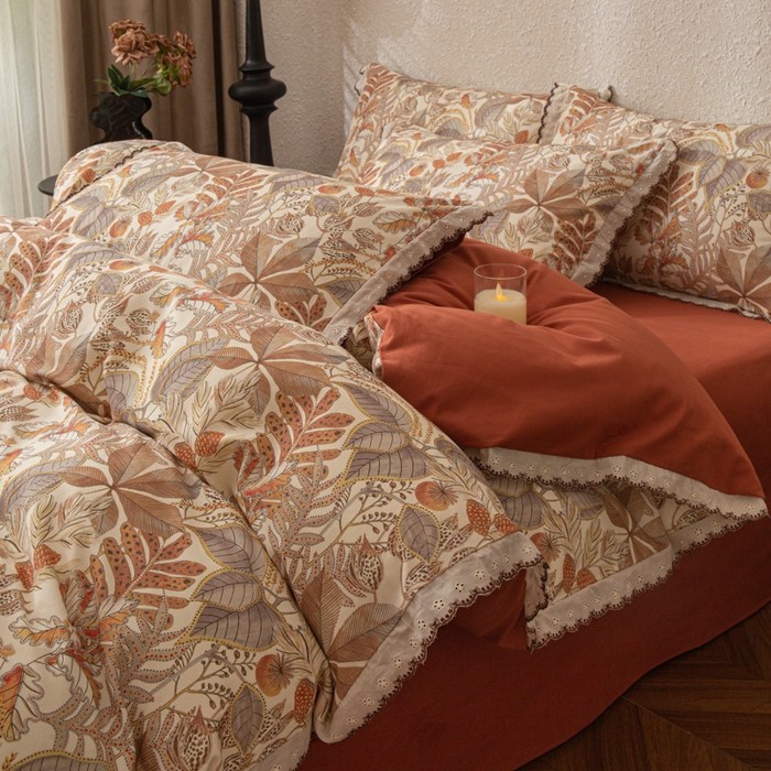 优米家纺 2025新款A类加厚全棉纯棉磨毛提花四件套（提供买家秀） 德菲庄园