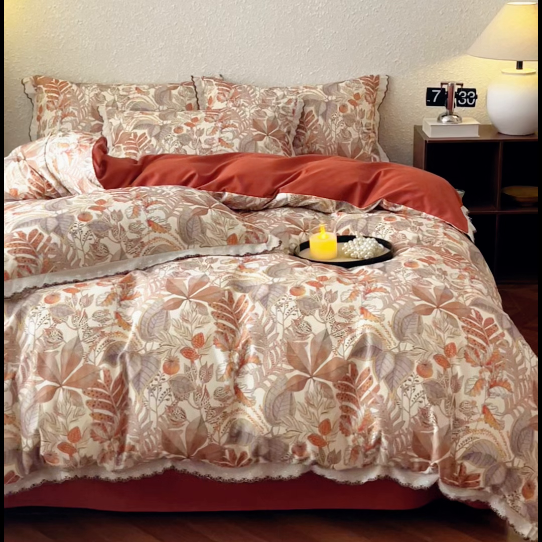 91家纺网 家纺一手货源 找家纺 优米家纺 2025新款A类加厚全棉纯棉磨毛提花四件套（提供买家秀） 德菲庄园