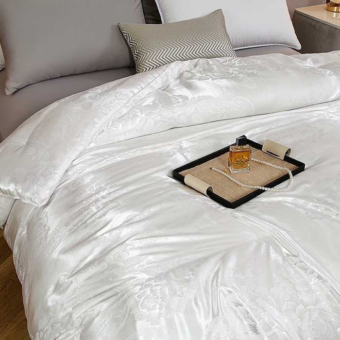 91家纺网 家纺一手货源 找家纺 （总）畅畅家纺 2025新款贡缎提花牡丹花羽丝棉被手工订花冬被夏被被子被芯