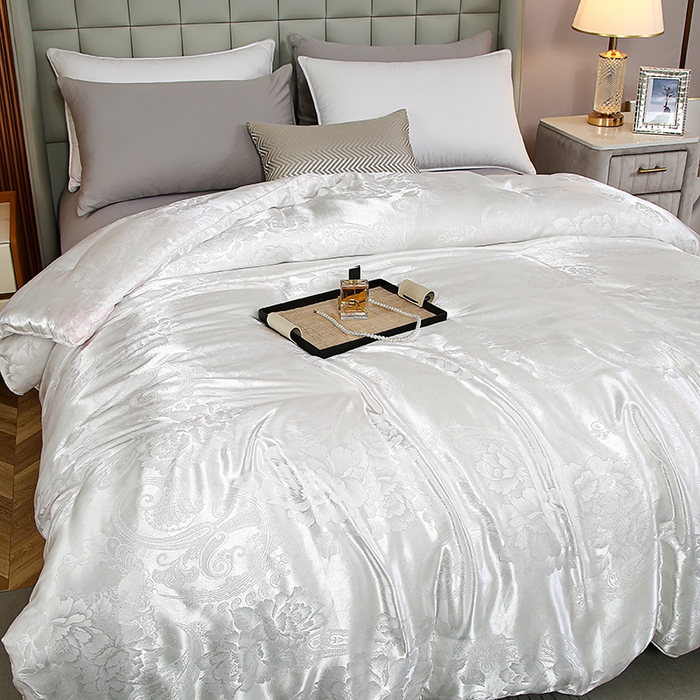 91家纺网 家纺一手货源 找家纺 （总）畅畅家纺 2025新款贡缎提花牡丹花羽丝棉被手工订花冬被夏被被子被芯