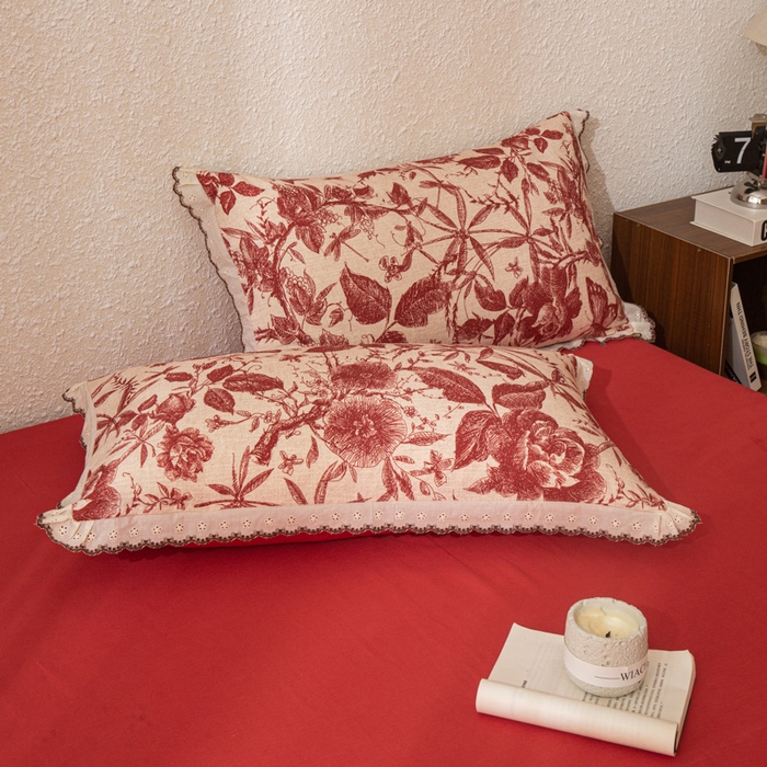91家纺网 家纺一手货源 找家纺 优米家纺 2025新款A类加厚全棉纯棉磨毛提花四件套（提供买家秀） 浮绘花影