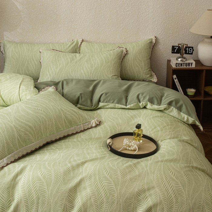 91家纺网 家纺一手货源 找家纺 优米家纺 2025新款A类加厚全棉纯棉磨毛提花四件套（提供买家秀） 海棠花开