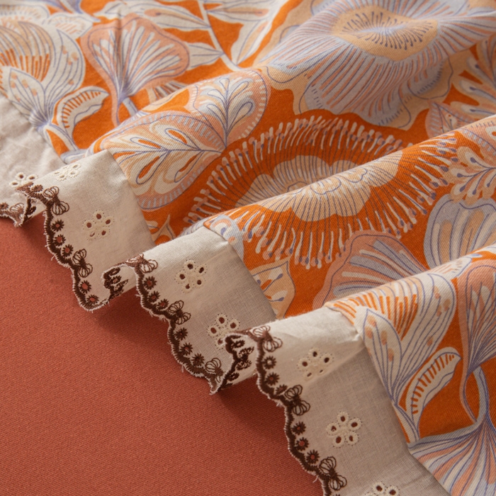 91家纺网 家纺一手货源 找家纺 优米家纺 2025新款A类加厚全棉纯棉磨毛提花四件套（提供买家秀） 满园花开