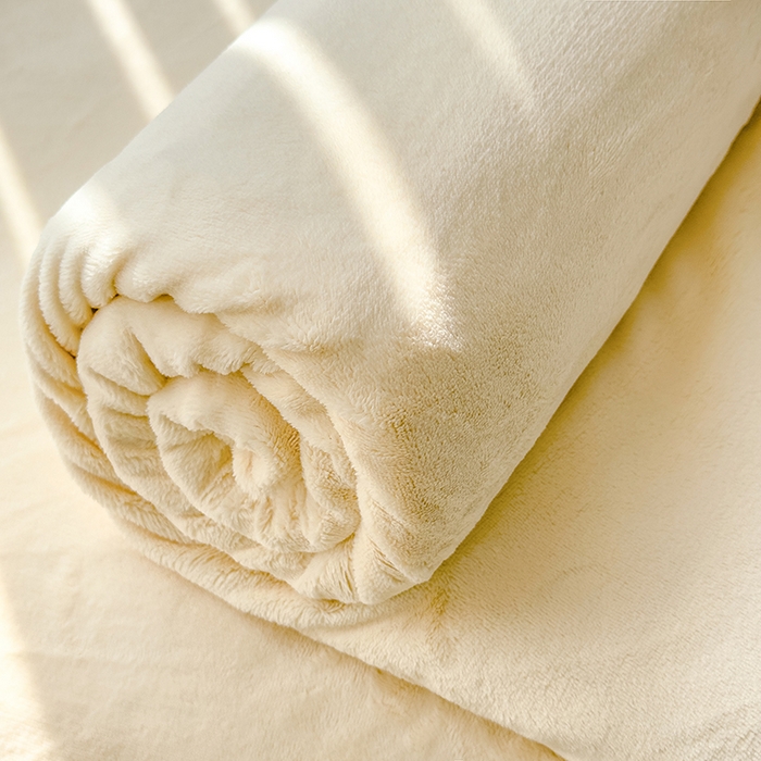 91家纺网 家纺一手货源 找家纺 丽美人家纺 2025秋冬新款牛奶绒纯色单床单 茶花白