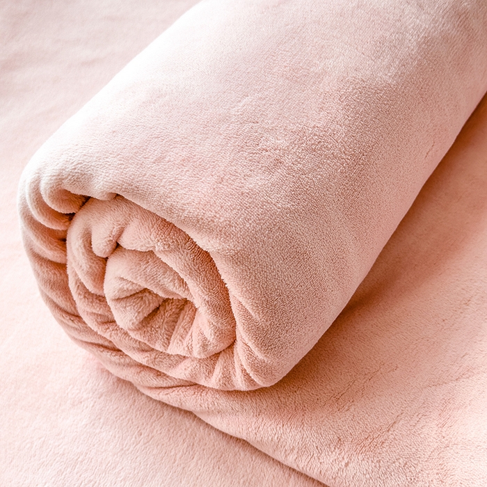 91家纺网 家纺一手货源 找家纺 丽美人家纺 2025秋冬新款牛奶绒纯色单床单 杜鹃粉