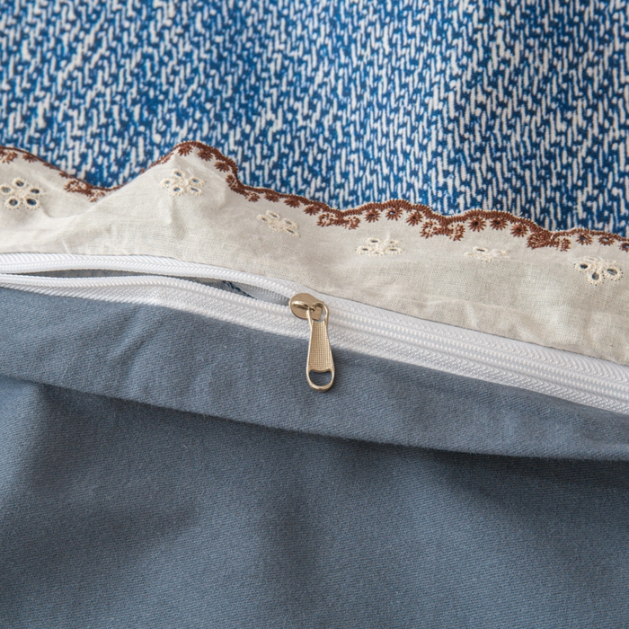 91家纺网 家纺一手货源 找家纺 优米家纺 2025新款A类加厚全棉纯棉磨毛提花四件套（提供买家秀） 青花岁月