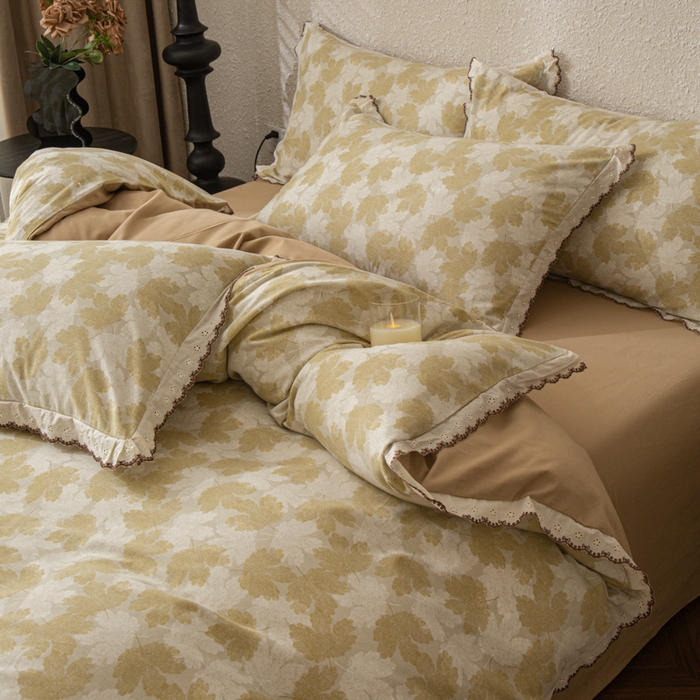 91家纺网 家纺一手货源 找家纺 优米家纺 2025新款A类加厚全棉纯棉磨毛提花四件套（提供买家秀） 水木年华