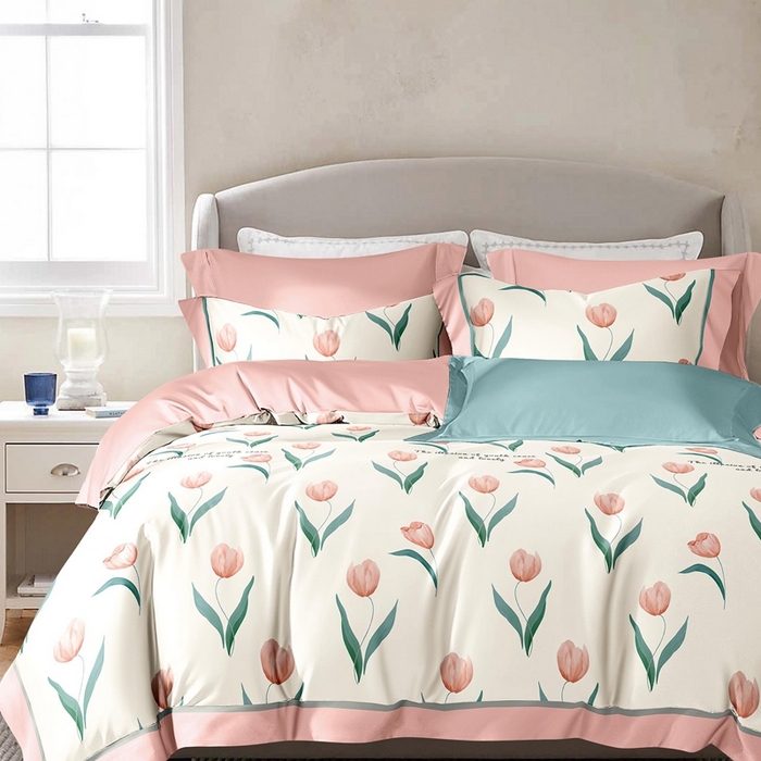 威克凯丽 2025新款全棉纯棉印花13070四件套 浪漫之都