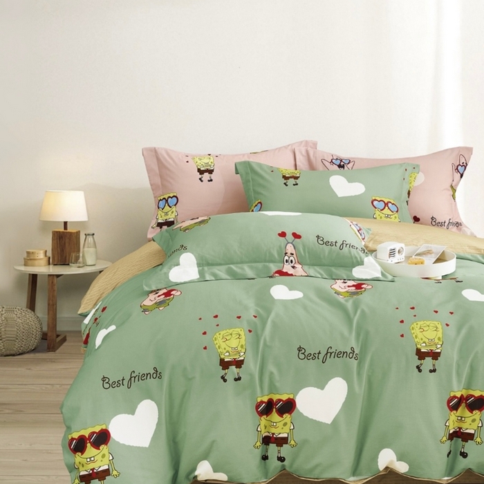 91家纺网 家纺一手货源 找家纺 威克凯丽 2025新款竹语天丝软凉席三件套 路修特 （绿）