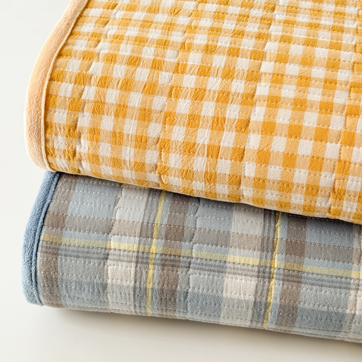 91家纺网 家纺一手货源 找家纺 简宜家居（朝初家纺） 2025新款全棉纯棉色织水洗棉床盖 组合图仅供参考