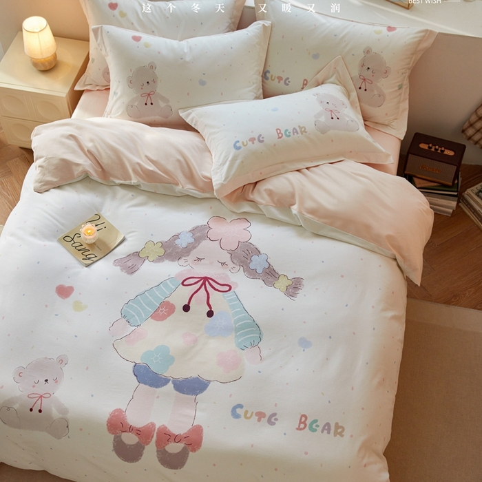 91家纺网 家纺一手货源 找家纺 （总）威克凯丽2025新款全棉纯棉生态磨毛四件套