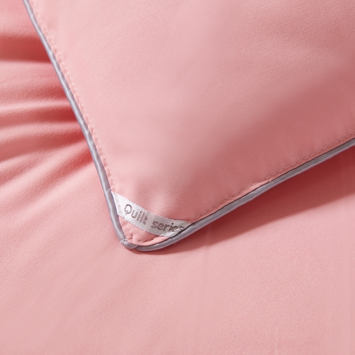 91家纺网 家纺一手货源 找家纺 畅畅家纺 2025新款洛卡棉抗菌纤维亲肤大豆被春秋被冬被被芯 浅粉玉