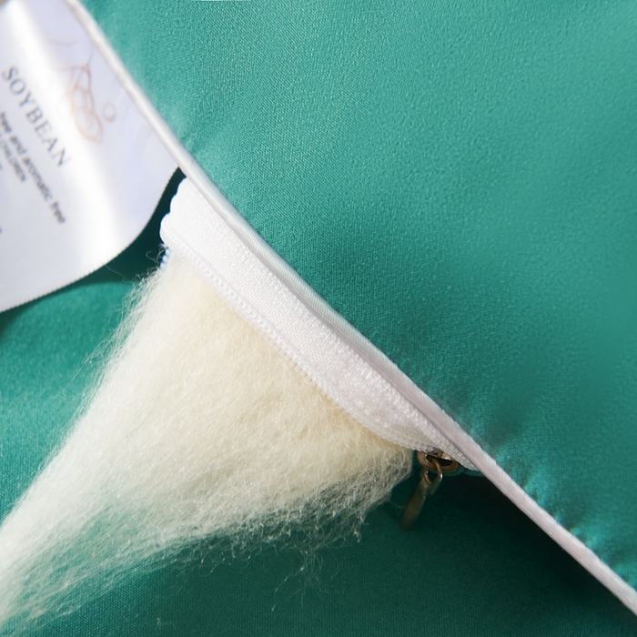 91家纺网 家纺一手货源 找家纺 畅畅家纺 2025新款洛卡棉抗菌纤维亲肤大豆被春秋被冬被被芯 云母绿