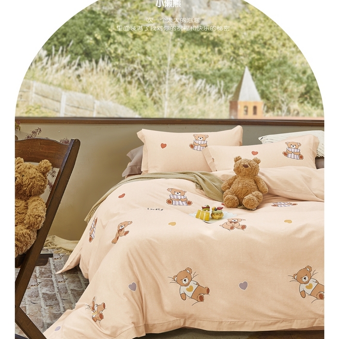 91家纺网 家纺一手货源 找家纺 （总）威克凯丽2025新款全棉纯棉生态磨毛四件套