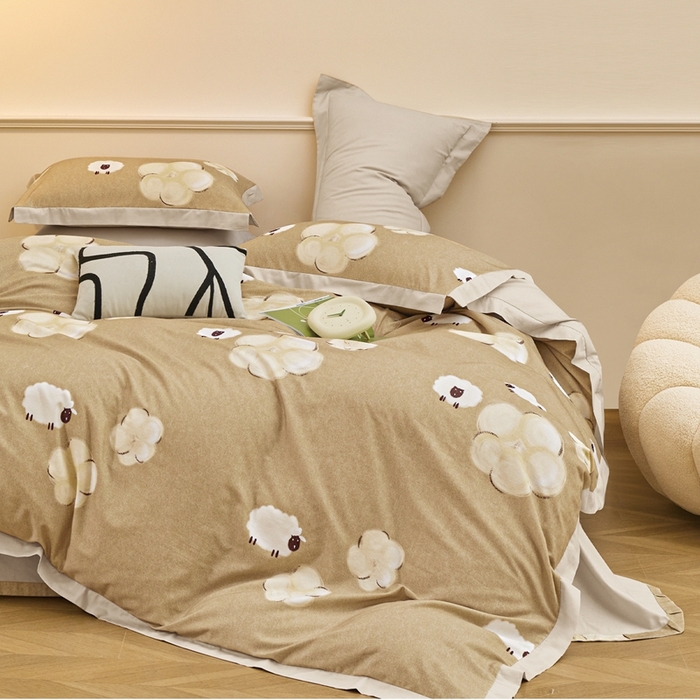 91家纺网 家纺一手货源 找家纺 （总）威克凯丽2025新款全棉纯棉生态磨毛四件套