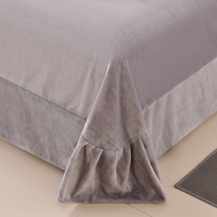 91家纺网 家纺一手货源 找家纺 畅畅家纺 2025新款冬季9斤重加厚皮草绒兔毛绒轻奢赫本风牛奶绒花边四件套 轻奢-蝴蝶