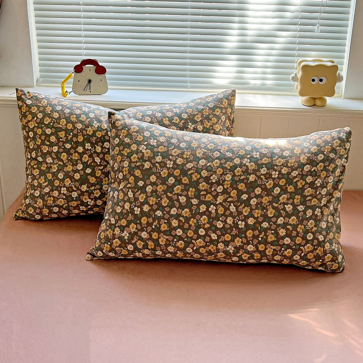 91家纺网 家纺一手货源 找家纺 暖芯优选 2025新款加厚爆款小布袋韩国古法水洗棉床单学生三件套床笠款四件套 复古花田