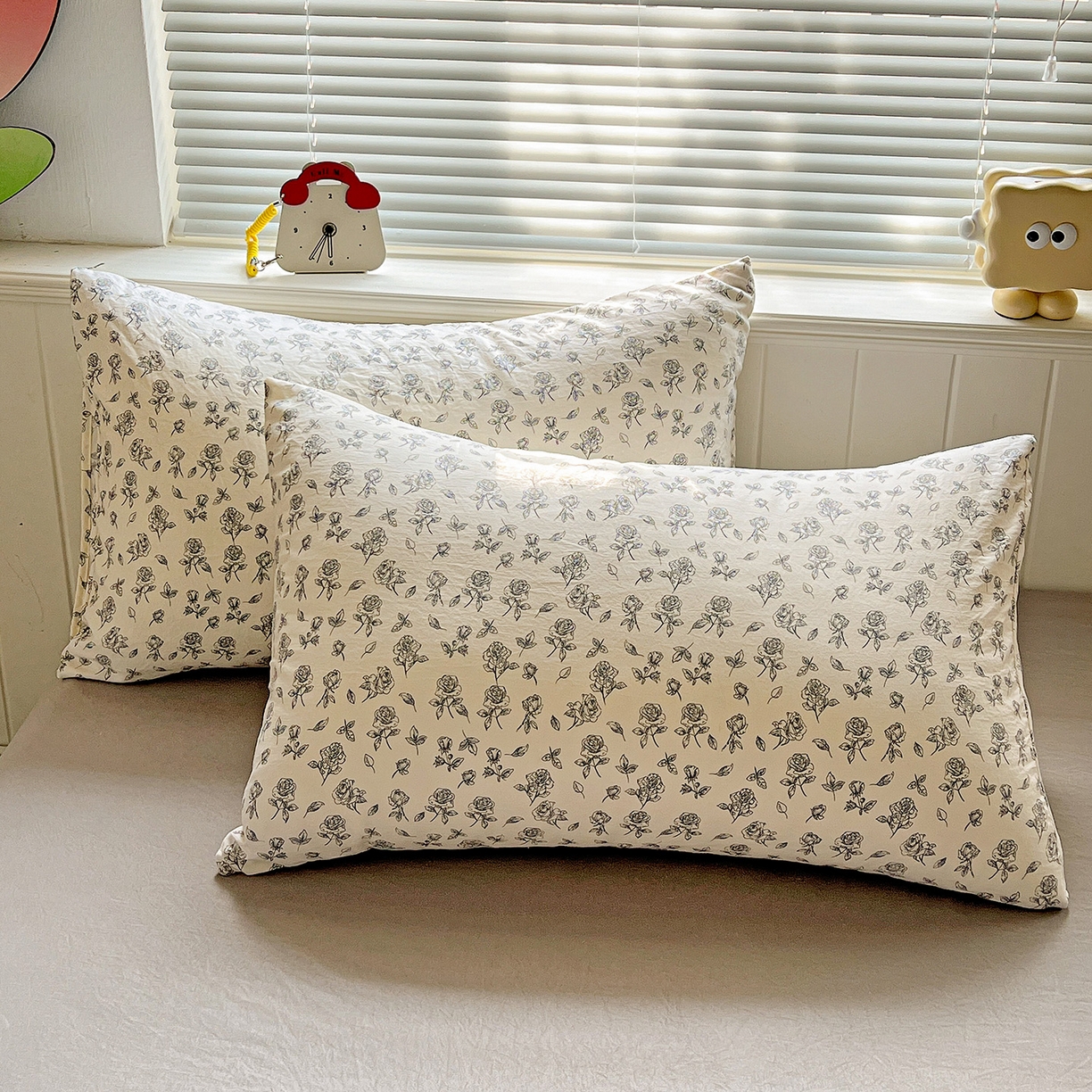 91家纺网 家纺一手货源 找家纺 暖芯优选 2025新款加厚爆款小布袋韩国古法水洗棉床单学生三件套床笠款四件套 线描花集