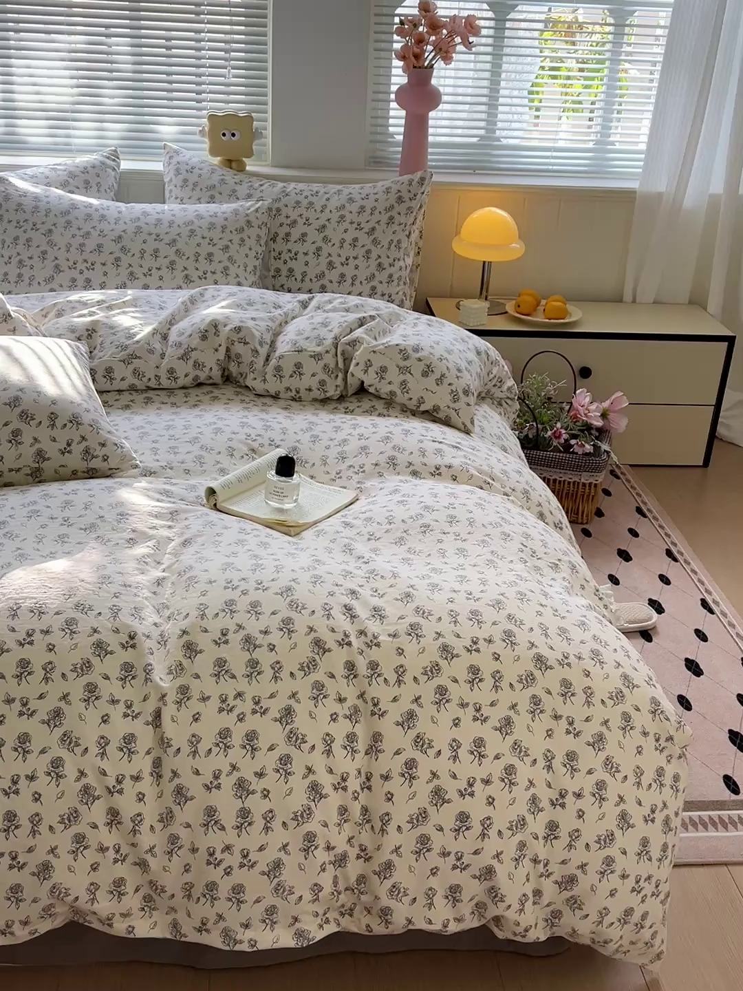 91家纺网 家纺一手货源 找家纺 暖芯优选 2025新款加厚爆款小布袋韩国古法水洗棉床单学生三件套床笠款四件套 线描花集