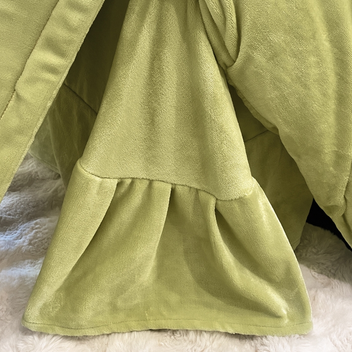 91家纺网 家纺一手货源 找家纺 畅畅家纺 2025新款冬季牛奶绒绣花绒四件套 芳华-抹茶绿