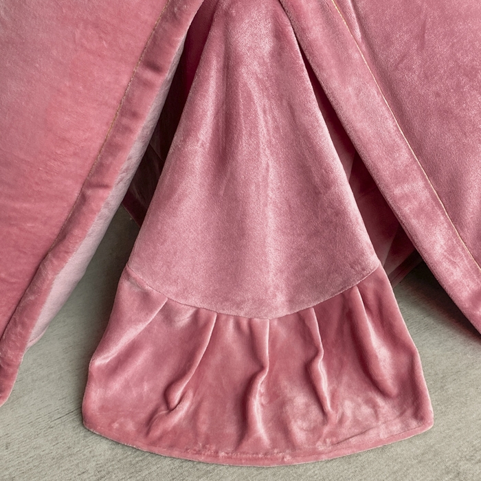 91家纺网 家纺一手货源 找家纺 畅畅家纺 2025新款冬季牛奶绒绣花绒四件套 伊莉莎-豆沙