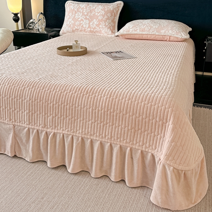 91家纺网 家纺一手货源 找家纺 （总）富米莱（原臻工厂） 2025新款高克重立体雕花牛奶绒四件套