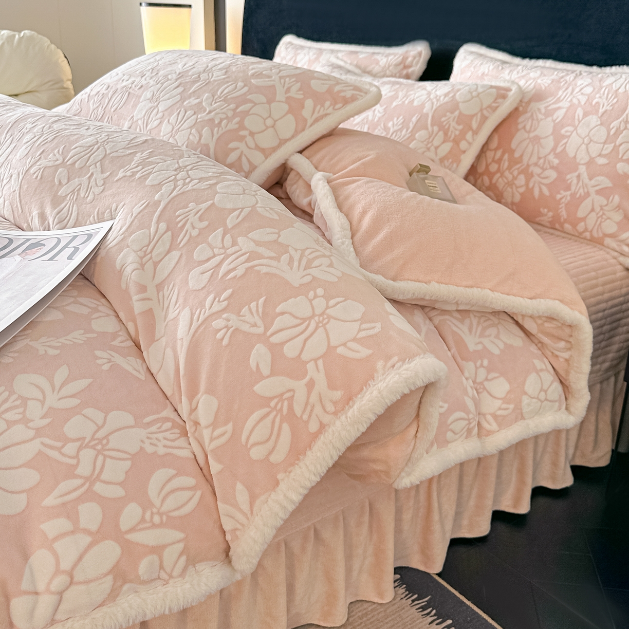 （总）富米莱（原臻工厂） 2025新款高克重立体雕花牛奶绒四件套