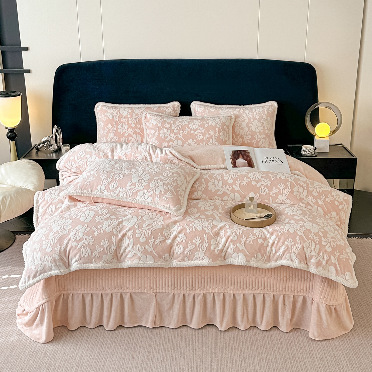 91家纺网 家纺一手货源 找家纺 （总）富米莱（原臻工厂） 2025新款高克重立体雕花牛奶绒四件套