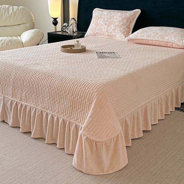 91家纺网 家纺一手货源 找家纺 （总）富米莱（原臻工厂） 2025新款高克重立体雕花牛奶绒四件套