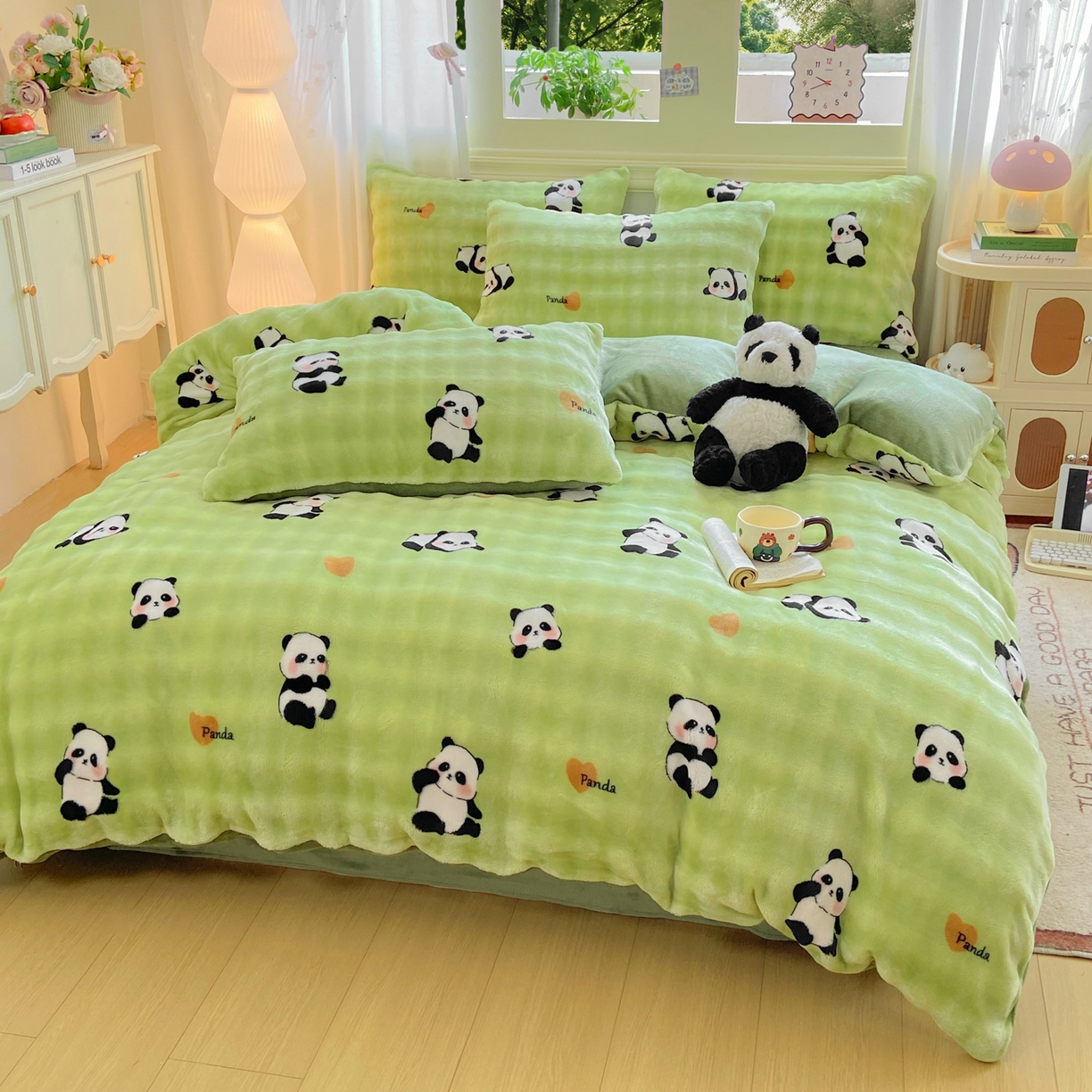 91家纺网 家纺一手货源 找家纺 （总）耐思家纺 2025新款泡泡牛奶绒印花四件套系列